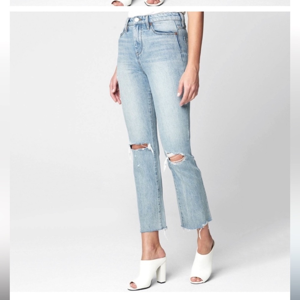Blank NYC Light wash High rise Cropped Denim Jeans​